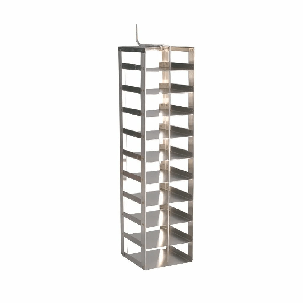 Taylor Wharton by IC Biomedical – Stainless Steel 100-Cell 13-Shelf Inventory Rack – For 10K, 24K, 38K, LABS 20K, LABS 38K, LABS 40K, LABS 80K