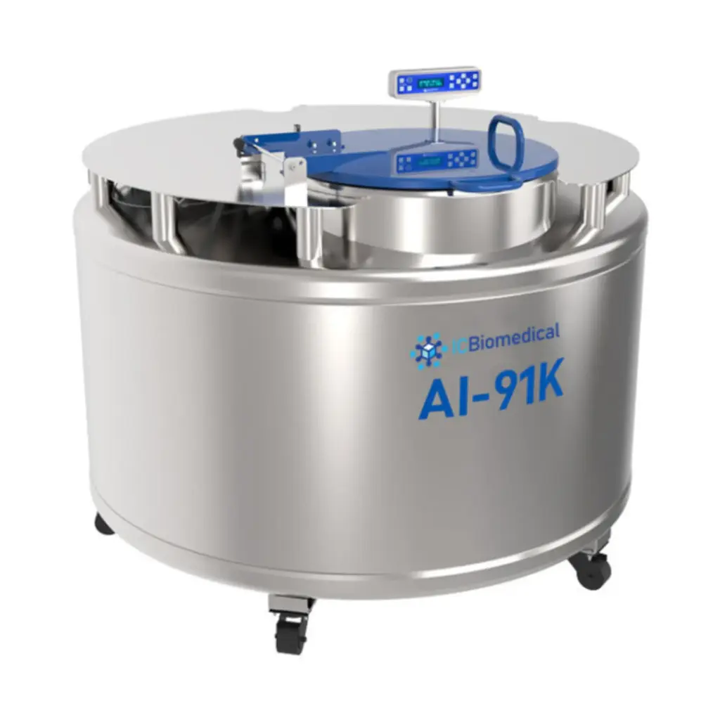 Taylor Wharton by IC Biomedical – LABS AI-91K LN2 Freezer for Bulk Semen Storage (Capacity: 23,520 x 2.0 ml vials)