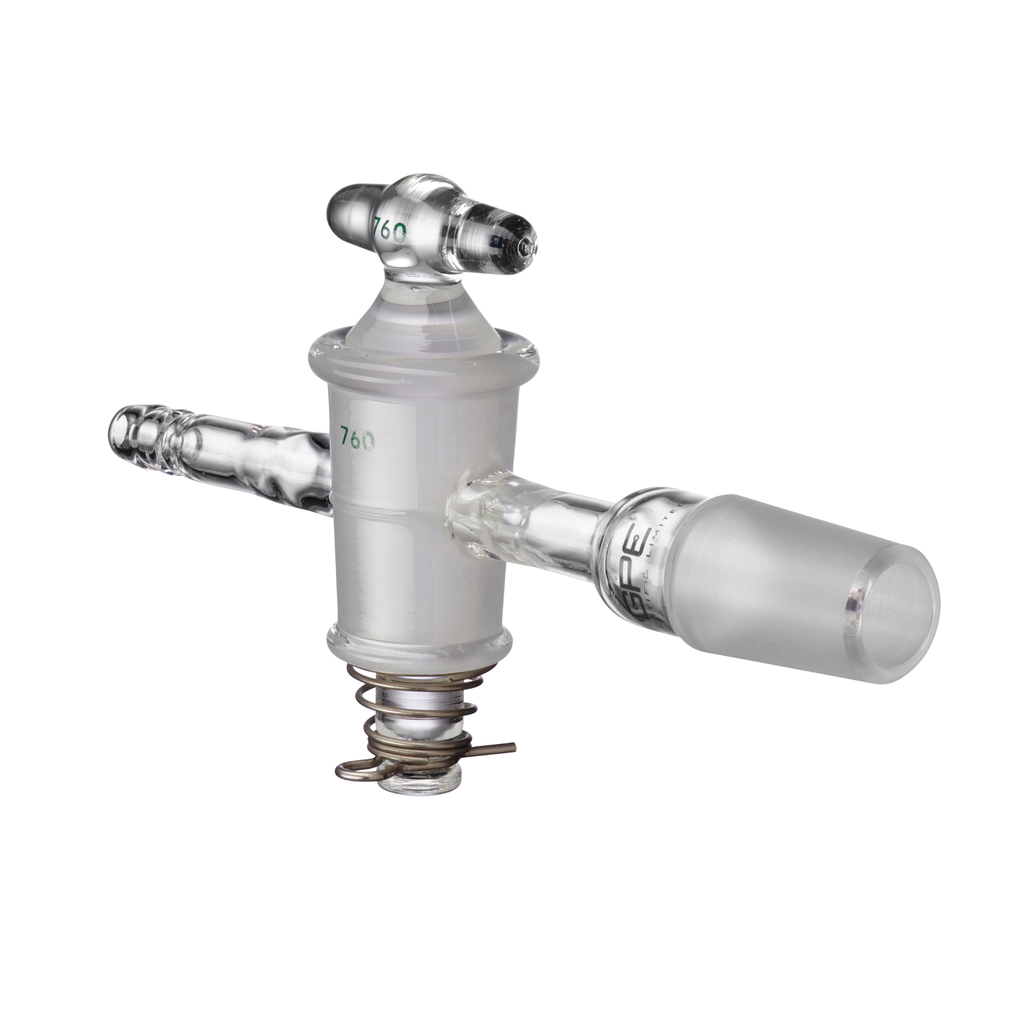 J Young B19 Cone Adaptors with Glass Stopcock