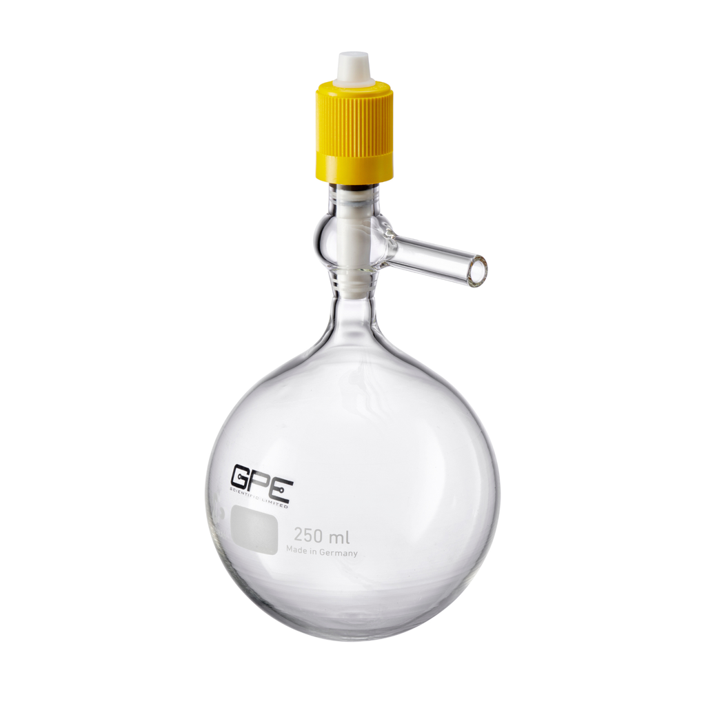 J Young Schlenk Flasks (Round Bottom, Plain Arm)