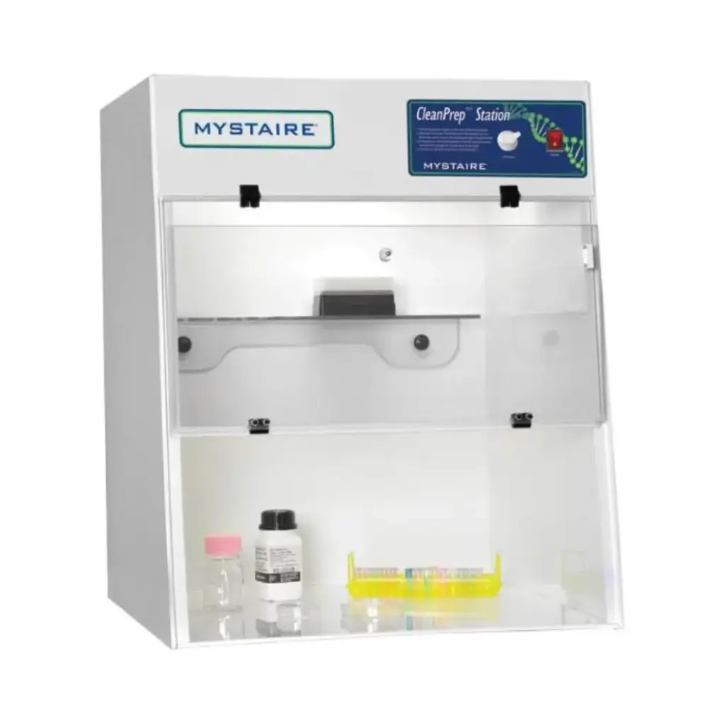 24" CleanPrep PCR Workstation, Circulation Free Enclosure with Timed UV Light. 110V