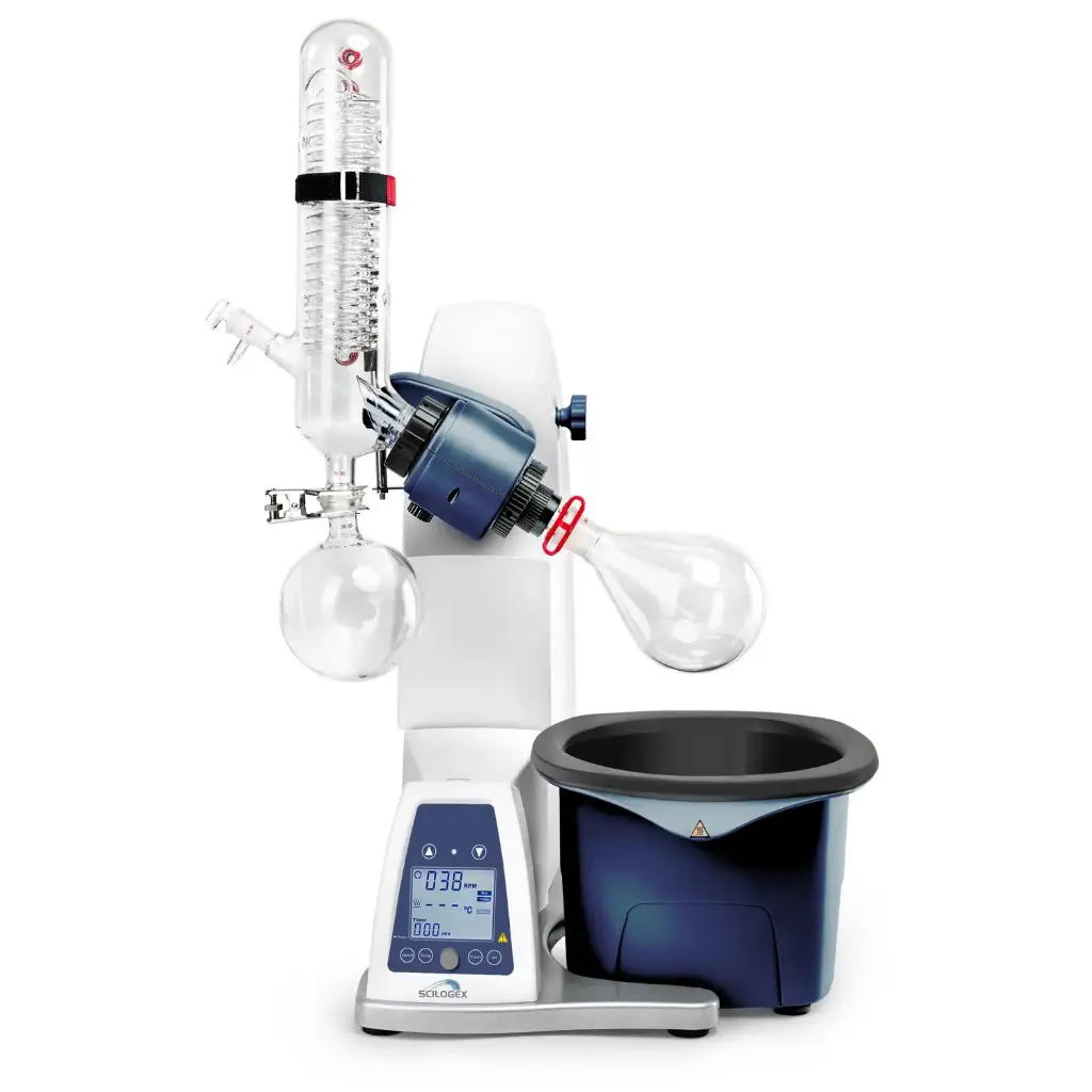 SCILOGEX SCI100-Pro 5L Rotary Evaporator, Vertical Coiled Condenser, Motorized Lift