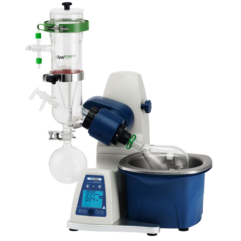 SCILOGEX SCI100-Pro 5L Rotary Evaporator, Vertical Dry-Ice Condenser, Motorized Lift