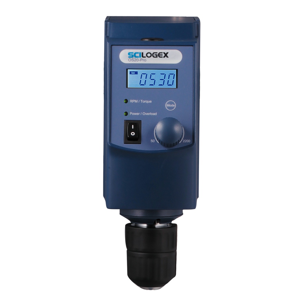 SCILOGEX SCI20-Pro (20L) LCD Digital Overhead Stirrer 50-2200rpm, timer 1min to 99h 59min