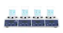 SCILOGEX SCI340-4 Digital Hotplate-Stirrer 4-Channel, Ceramic Plates, 340ºC / 1500rpm Max.
