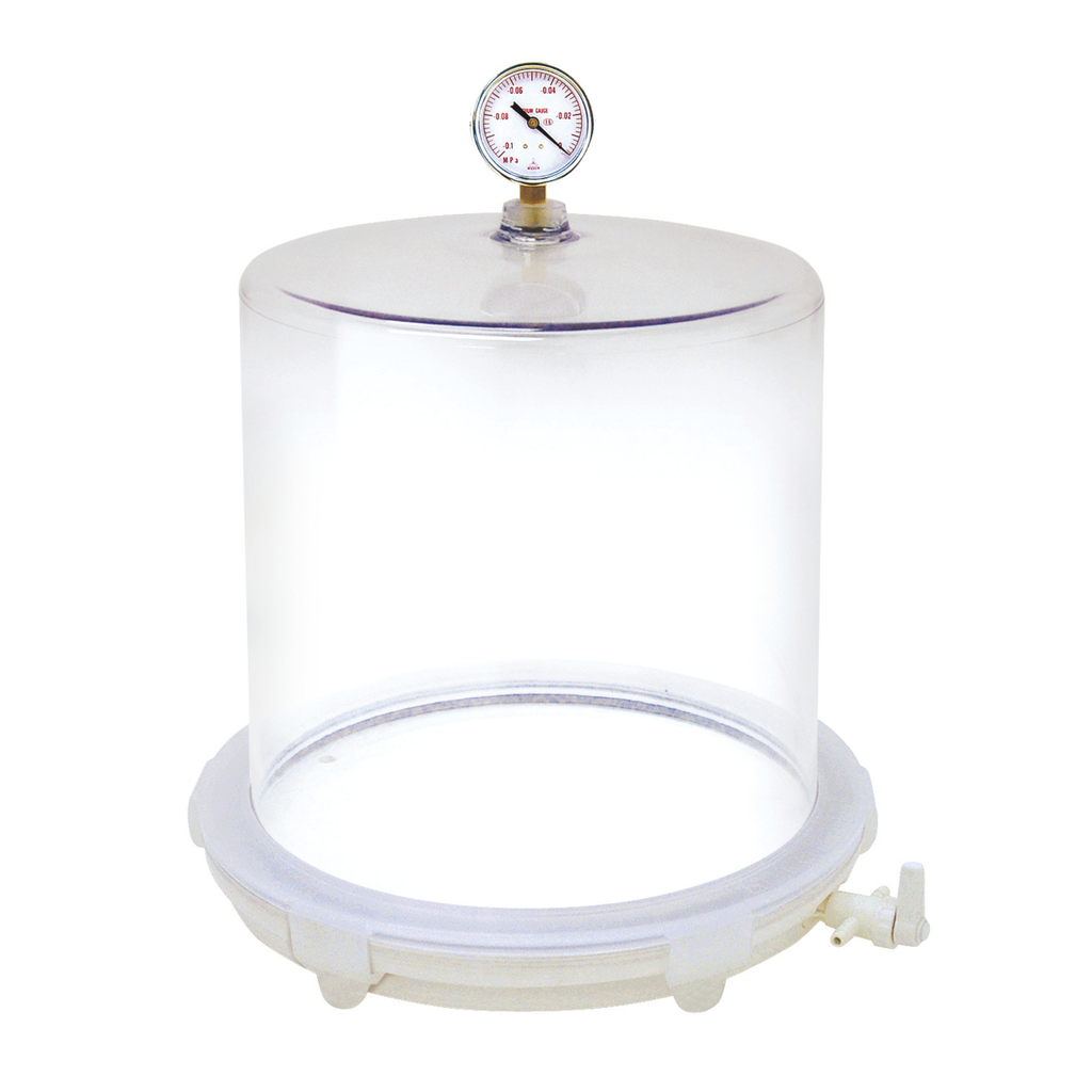 VDP-30G Vacuum Desiccator with Gauge, 15.2 x 15.2 x 15.1, 8.8lbs