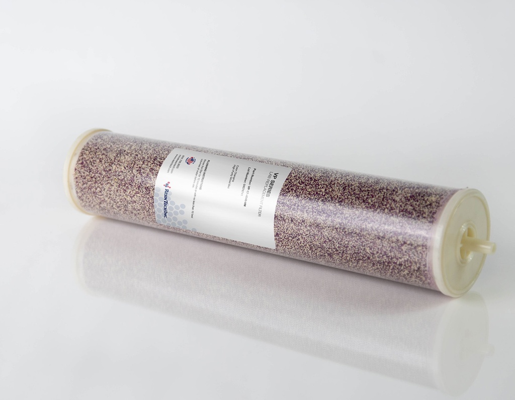 VP Series High Capacity Mixed Bed - Clear Cartridge / Color Changing Resin, Hose Nipple