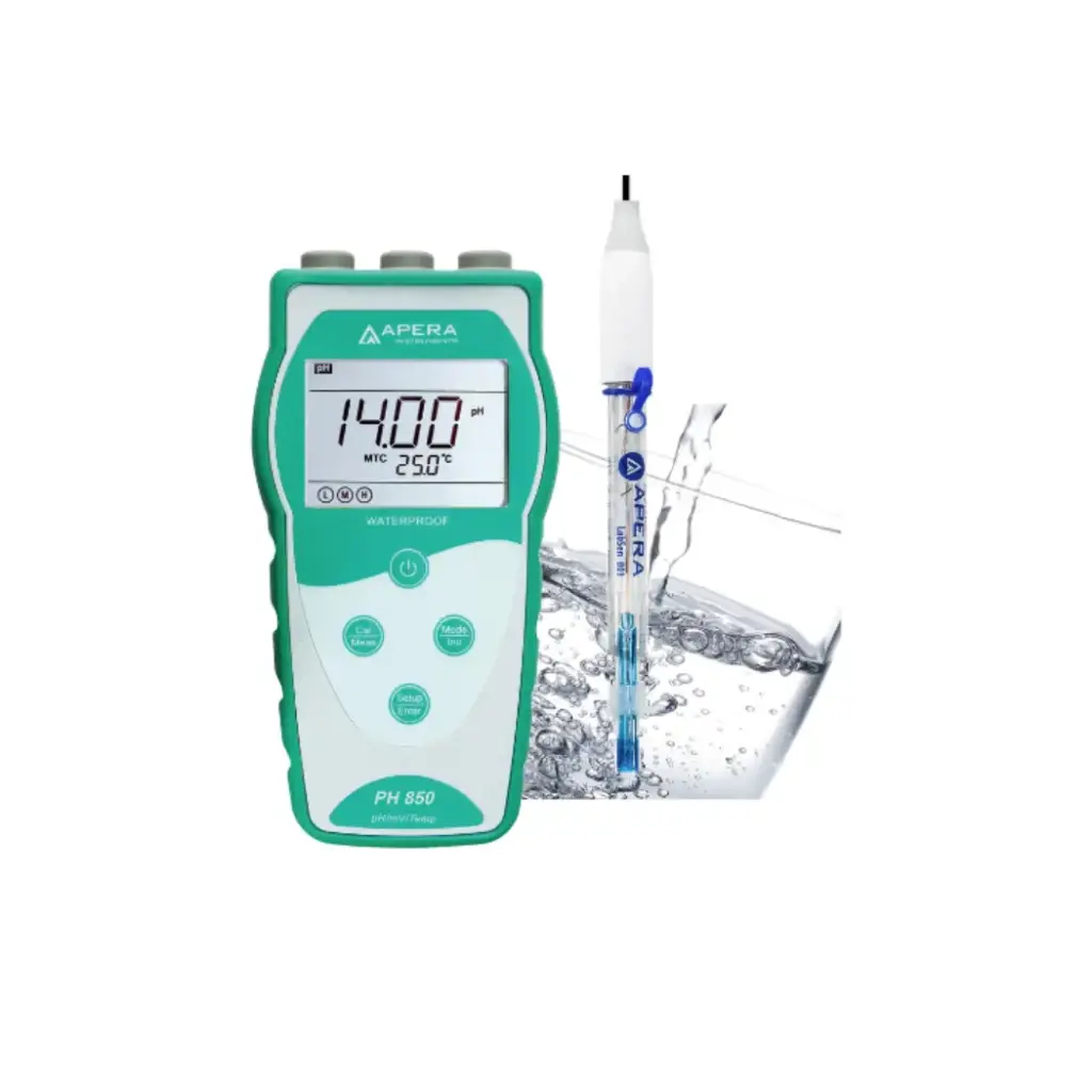PH850-PW Portable pH Meter for Pure Water (Drinking/RO/Distilled/Deionized Water), Equipped with LabSen® 803 Electrode