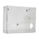 Vertical Two-Bin Large Clear Kimwipe Dispenser Magnet Mount