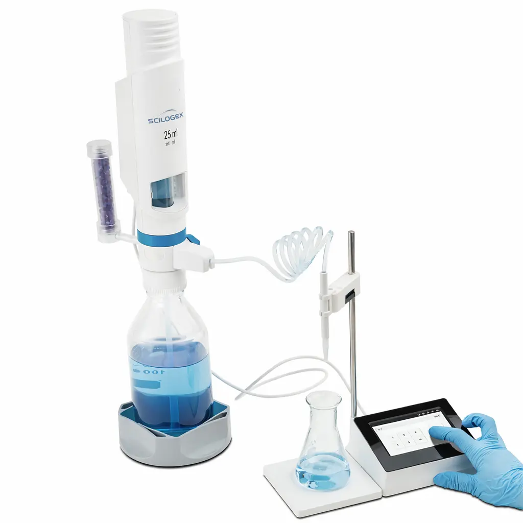iTrite-Pro Electronic Digital Bottletop Burette 0.02-25ml, 110-240V, 50/60Hz, US Plug