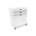 Extra Wide Core Cart with White Drawers