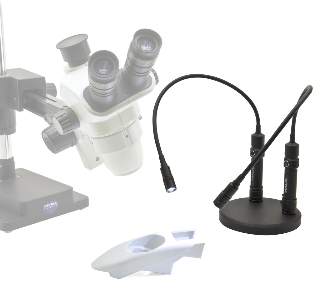 Pair of arm illuminators, magnetic fixing plates, metal base, USB powered