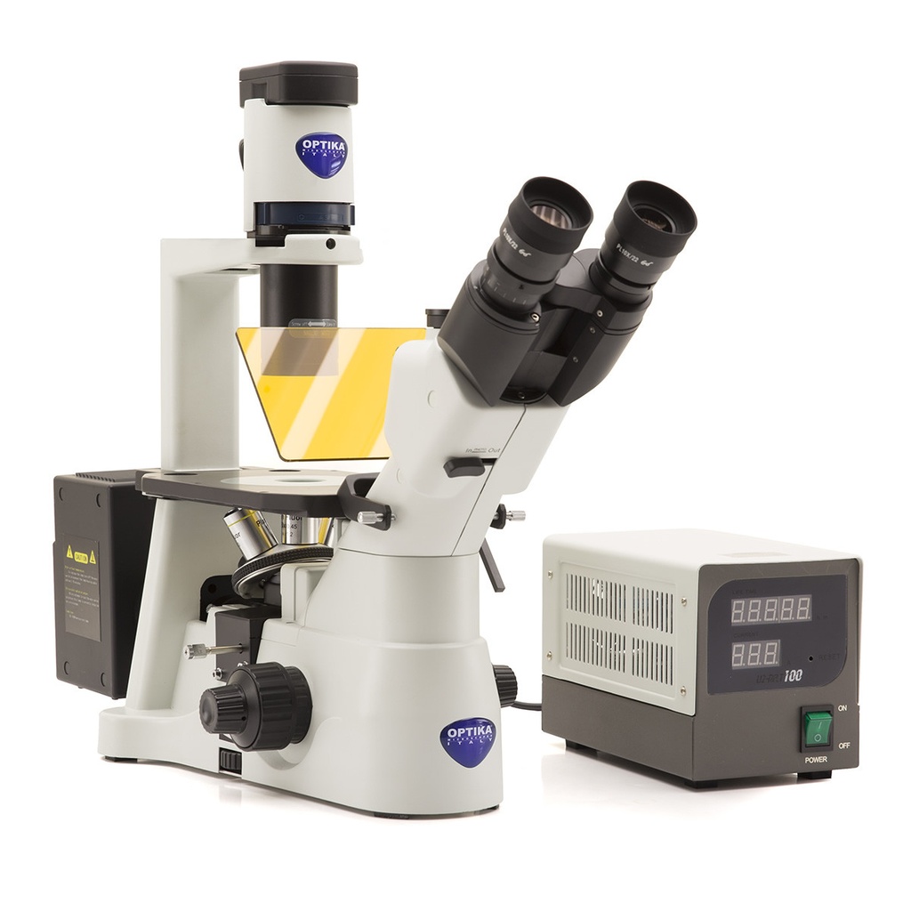 IM-3 Inverted HBO fluorescence/phase contrast microscope, 400x, IOS LWD PLAN, B&G filter set