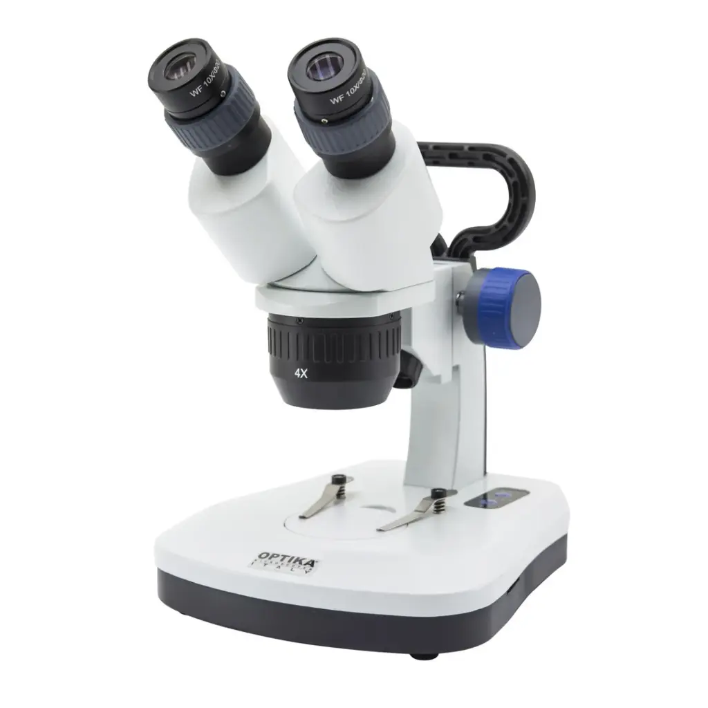 SFX Stereomicroscope, fixed arm, 20x40x, touch panel, LED Incident & transmitted light, rechargeable batteries not included