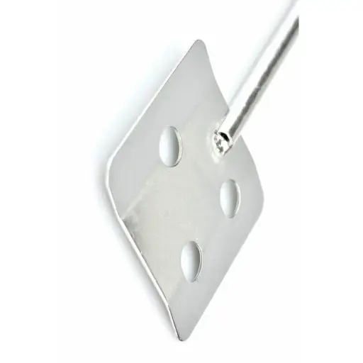 [18900073] Paddle stirrer, 316L stainless steel. Shaft 400mm long x 8mm diameter. Impeller 67mm width x 67mm height.