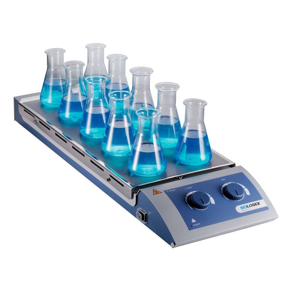 SCILOGEX SCI120-HS 10-Place Analog Magnetic Hotplate Stirrer