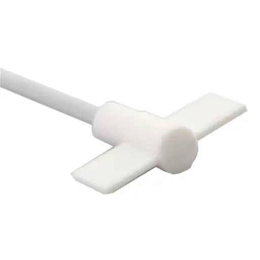 [18900076] Straight stirrer, PTFE coated. Shaft 300mm long x 6mm diameter. Impeller width 70mm.