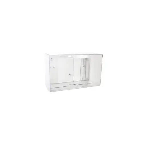 [51353] Wide Single Dual Paper Towel Dispenser with Lid