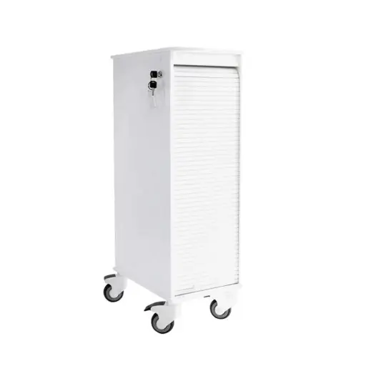6 Shelf Narrow Locking Cart