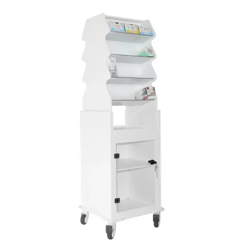 [53972] Tall Slanted Suture Cart