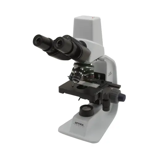 [B-150P-BRPL] B-150 Binocular polarizing microscope, 400x, PLAN, rechargeable batteries