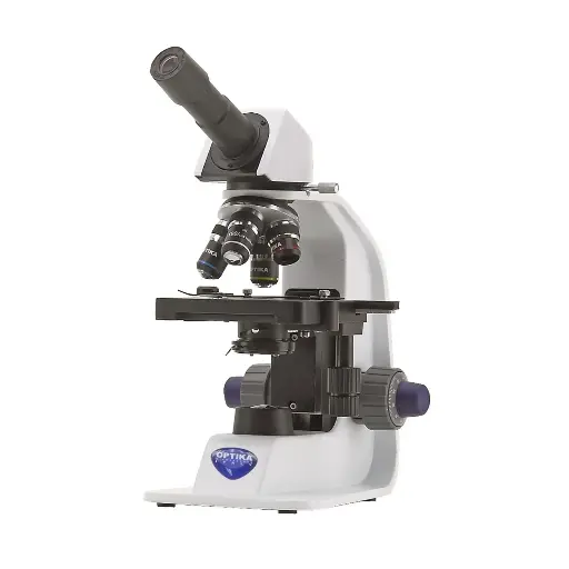 [B-155R-PL] B-150 Monocular brightfield microscope, 1000x, PLAN, rechargeable batteries