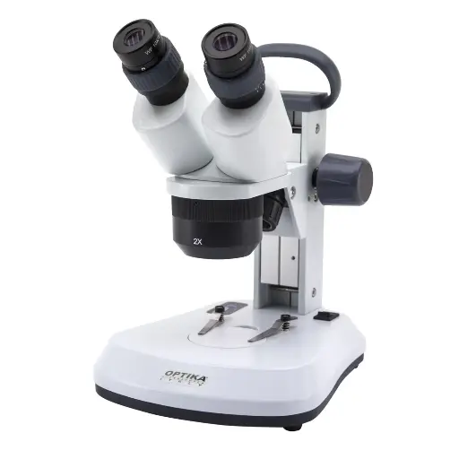 [SFX-91] SFX Stereomicroscope, fixed arm, rotating head, 10x20x40x, touch panel, LED Incident & transmitted light, rechargeable batteries not included