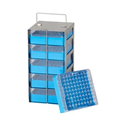 [RS30-9C44] Taylor Wharton by IC Biomedical – 2″ Square Rack for CXR500 LN2 System (Holds 5 Boxes)