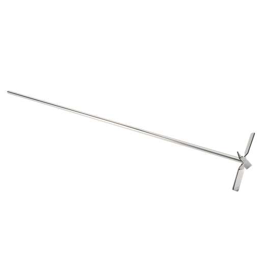 [18900478] Cross Stirrer, 316L stainless steel. Shaft length 600mm x 8mm diameter. Impeller width 100mm.