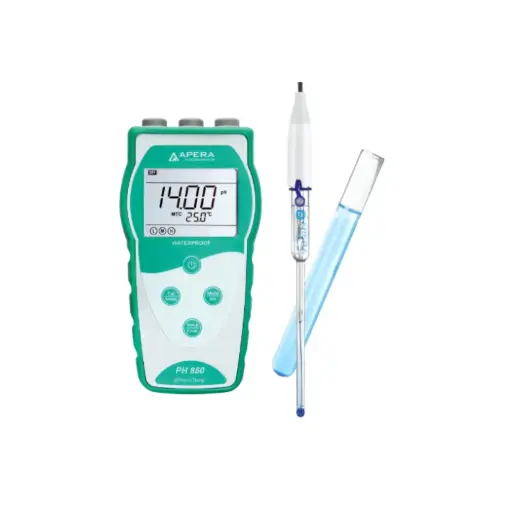 [PH850-MS] PH850-MS Portable pH Meter for Test Tubes and Small Liquid Samples; Equipped with LabSen® 243-6 pH/Temp. Electrode (6mm)