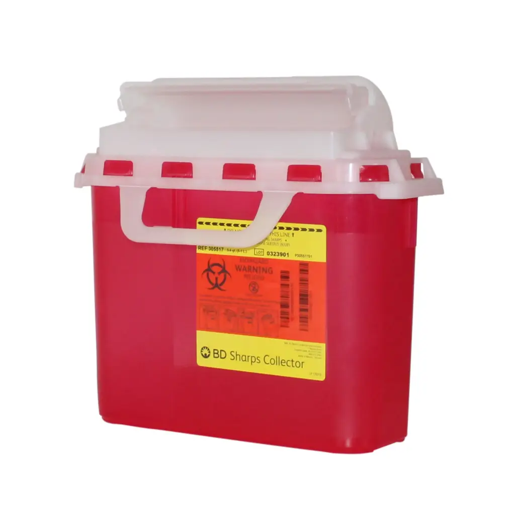 BD Sharps Container, 5.4 Quart | Scilogex