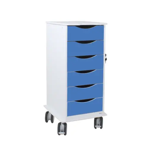 [54045] Core SP Cart with 6 Global Blue Drawers
