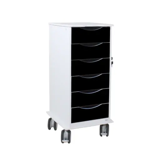 [54048] Core SP Cart with 6 Black Drawers