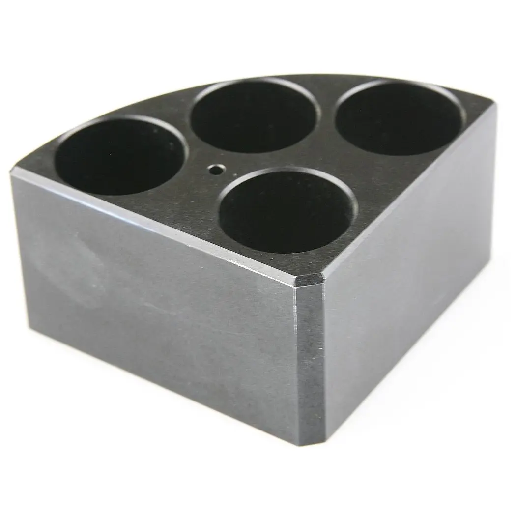 Aluminum Black quarter reaction block, 4 holes 16ml reaction
