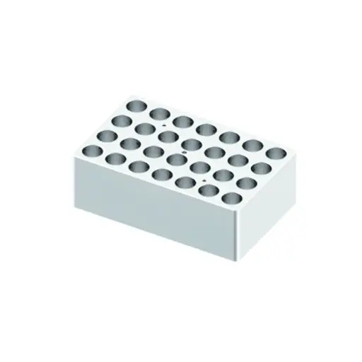 [18900221] Block, used for 5/15mL tubes, 28 holes (15 x 9.5 x 5cm)