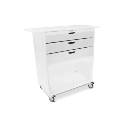 [51801] Extra Wide Core Cart with White Drawers